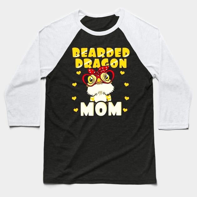 Bearded Dragon Mom Baseball T-Shirt by emilycatherineconley